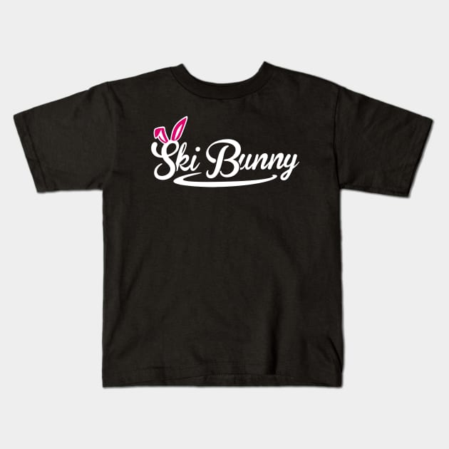 Ski Bunny Kids T-Shirt by Cheesybee